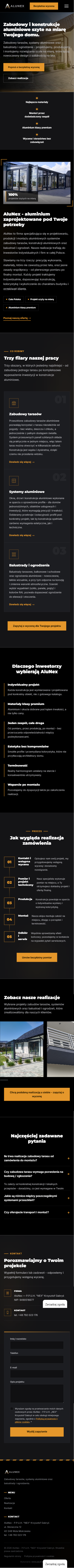Alu-Nex — widok na telefonie