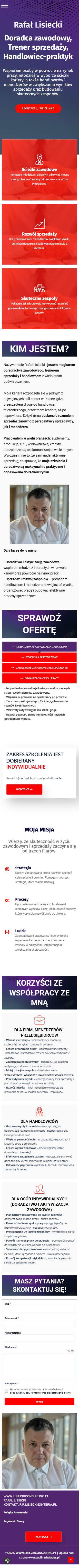 Lisiecki Consulting — widok na telefonie