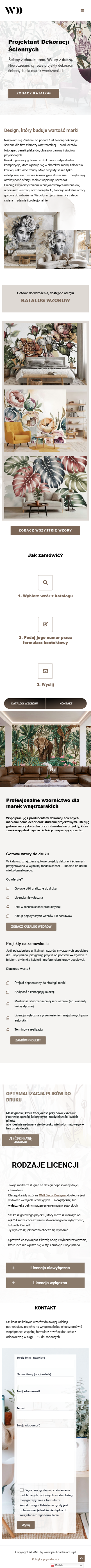 Wall Decor Designer — widok na telefonie