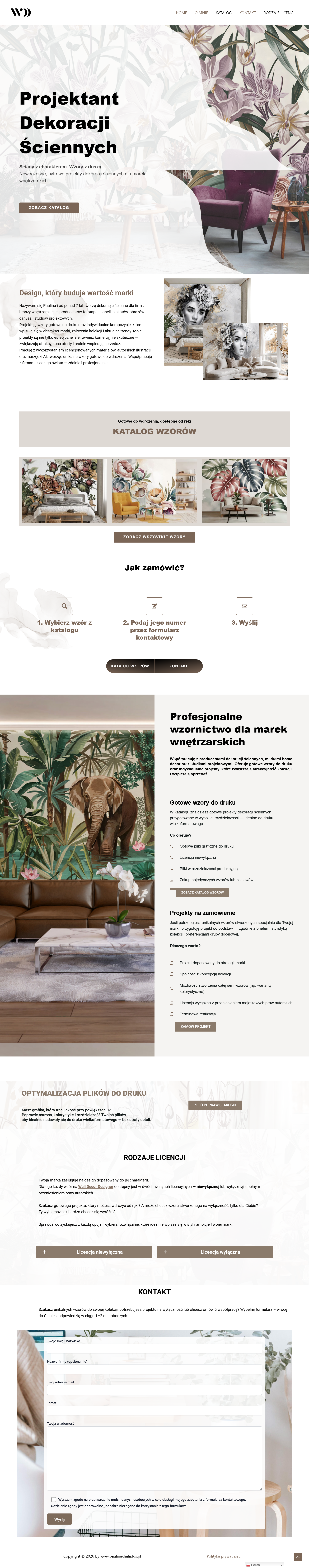 Wall Decor Designer — widok na komputerze